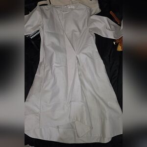 COS Cream Long Sleeve Dress